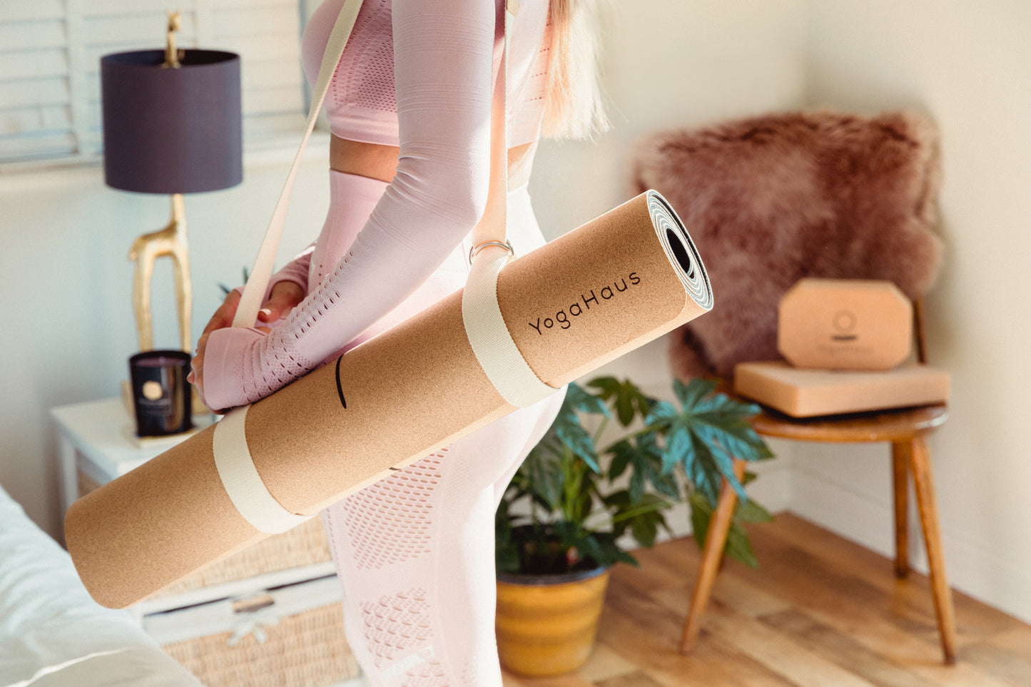 natural cork yoga mat from YogaHaus London