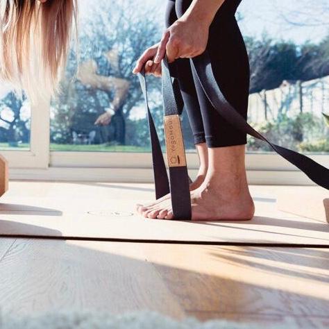 Grey Yoga Strap | 2-in-1 Cotton Belt + Carrier - Long